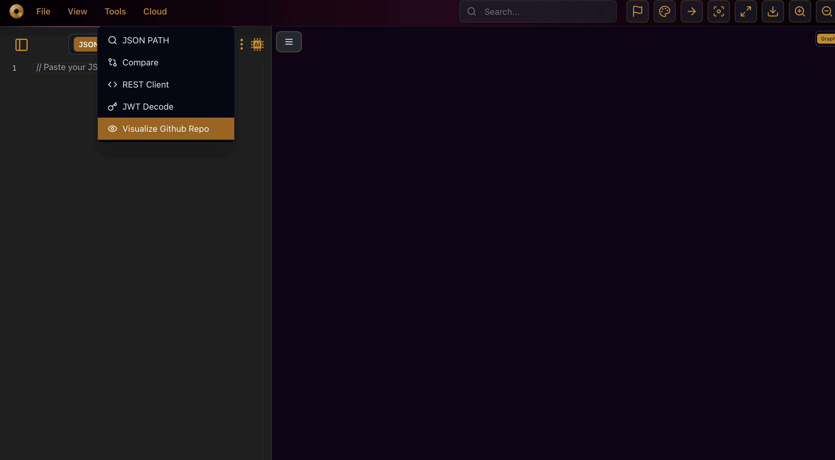 Visualize Github Repo Option