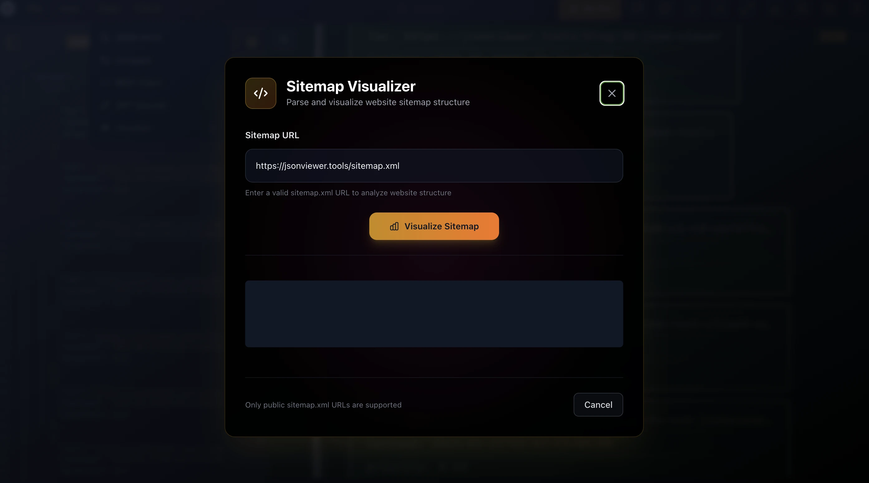 Visualize Website XML Sitemap
