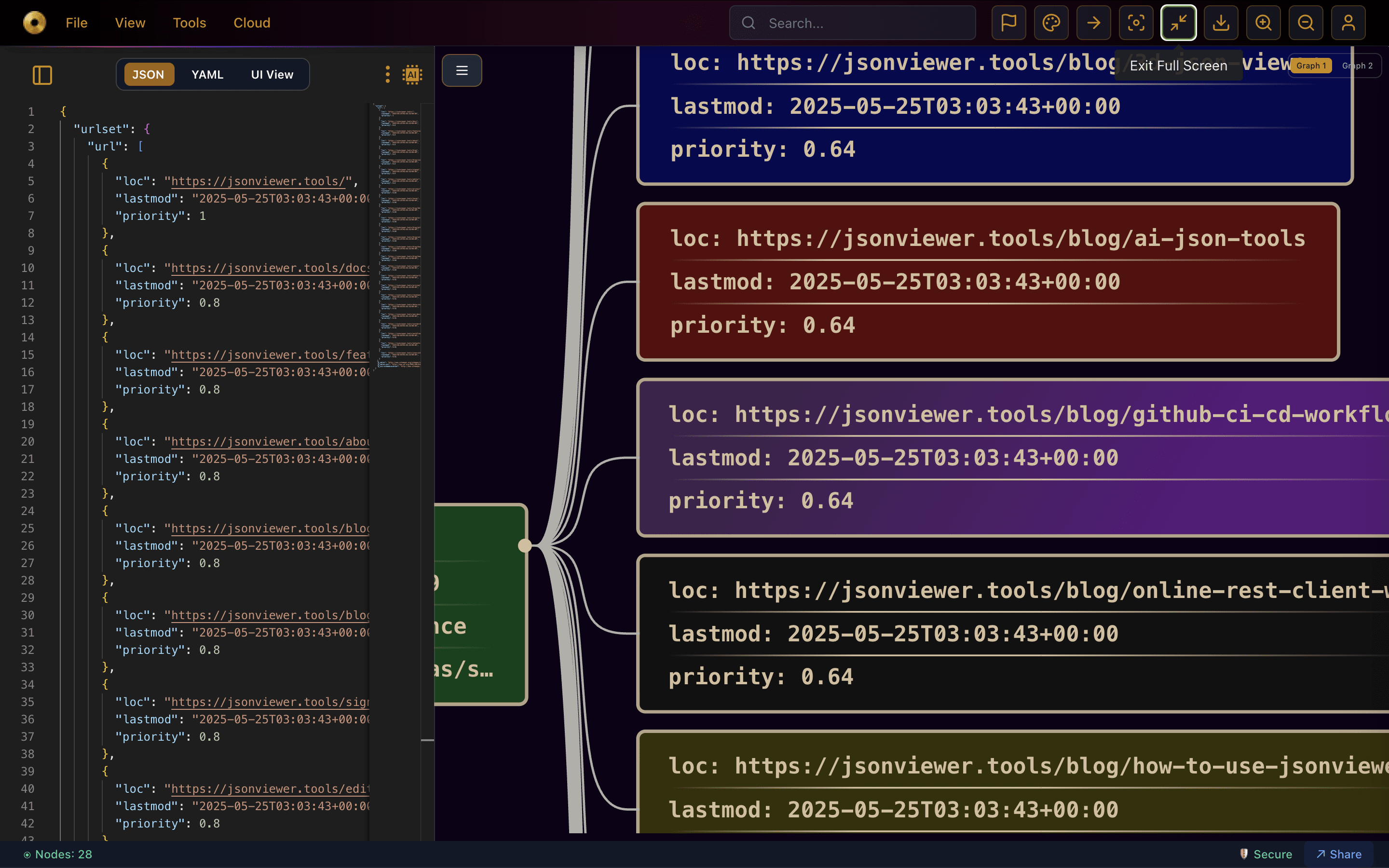 Website XML Diagram