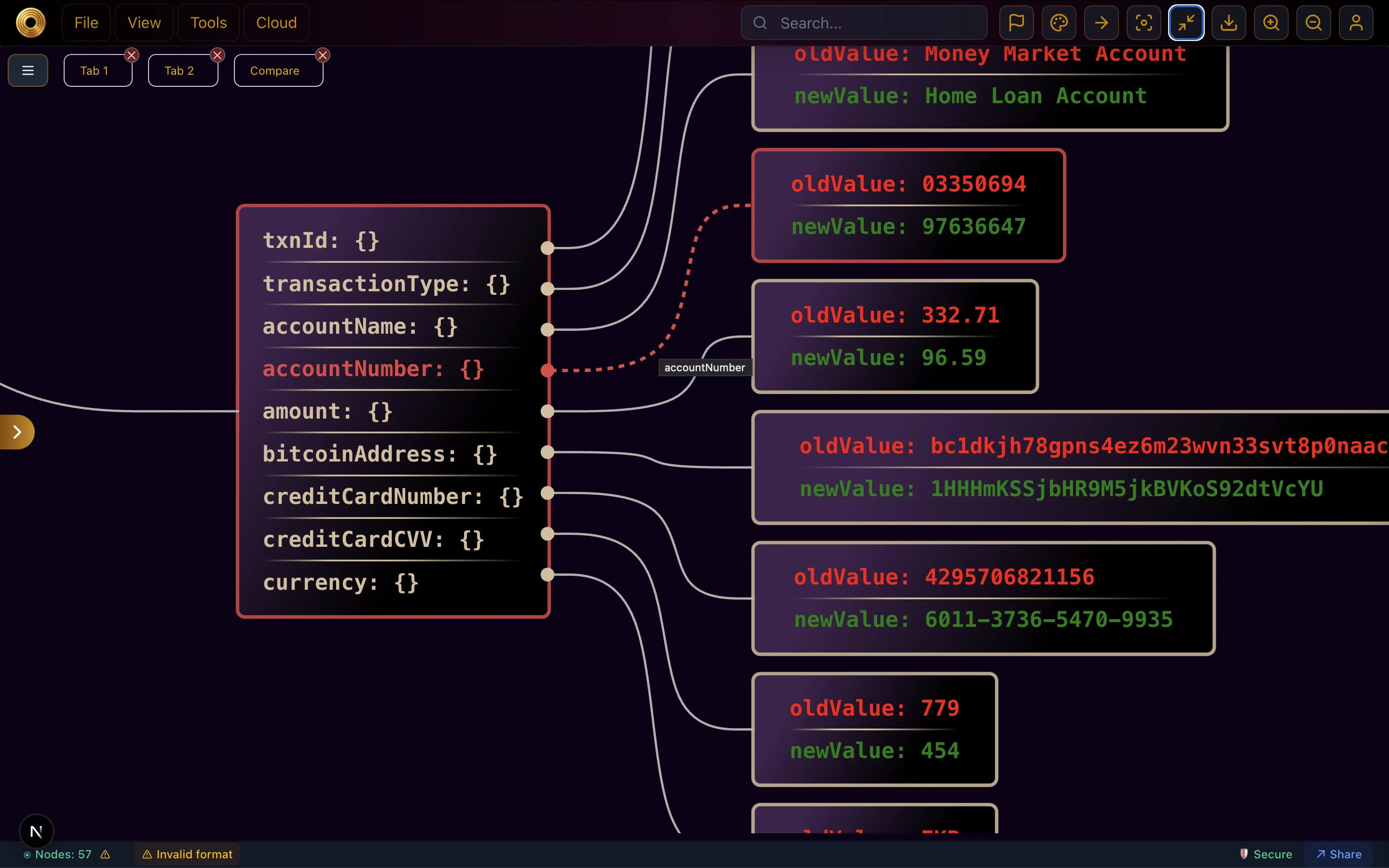 JSON Compare Visual Diagram